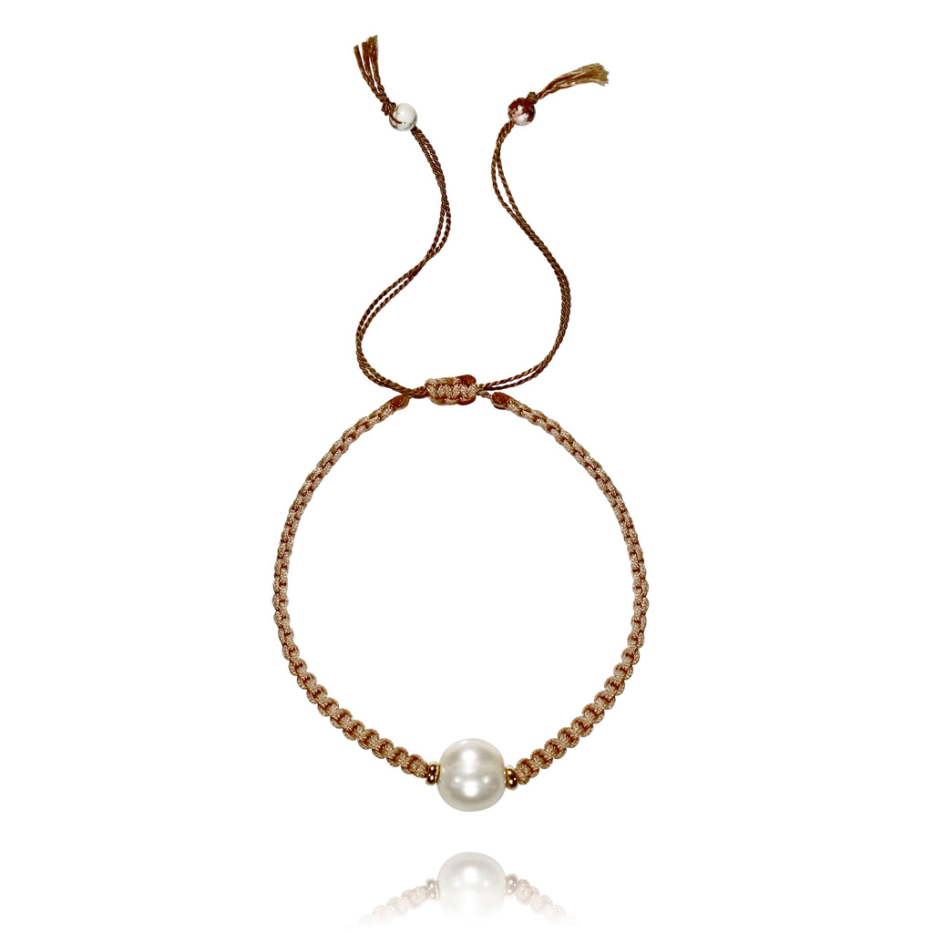 Moon Friendship Bracelet - Pearl
