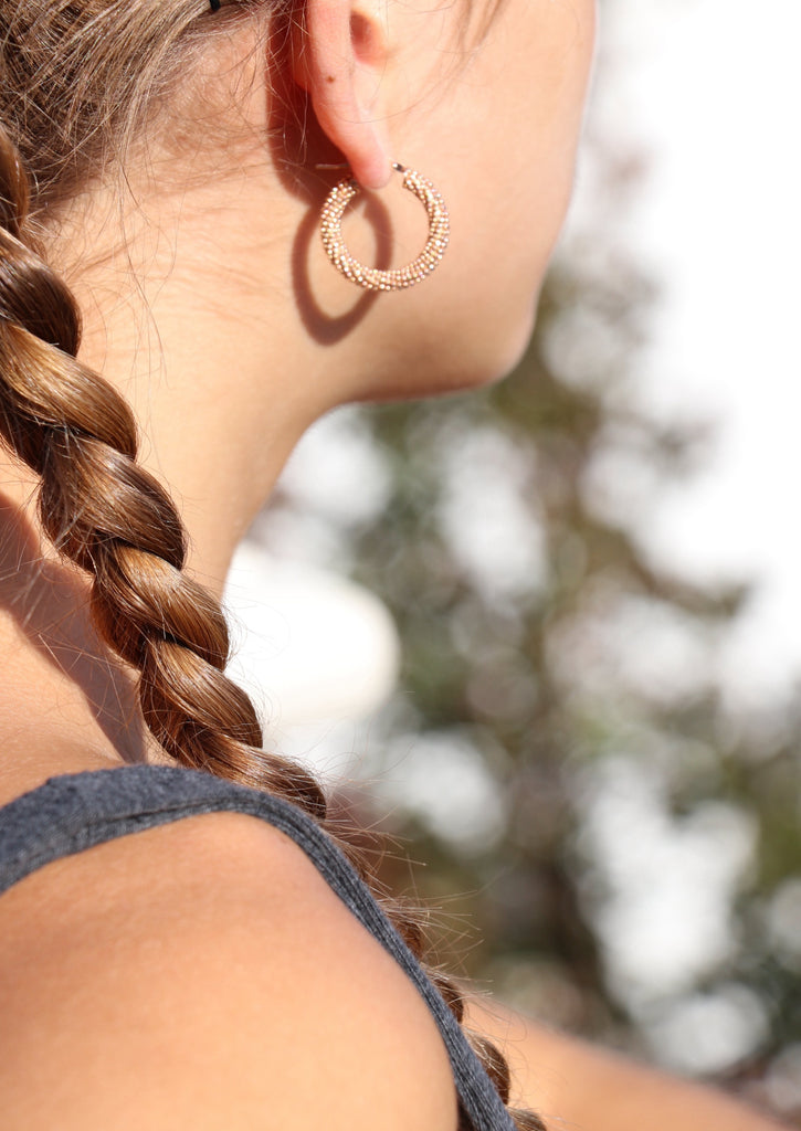 Rose Gold Hoops