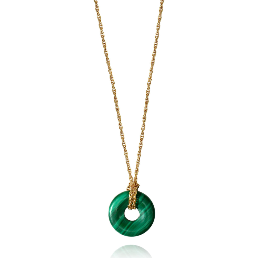 Halo Malachite Necklace