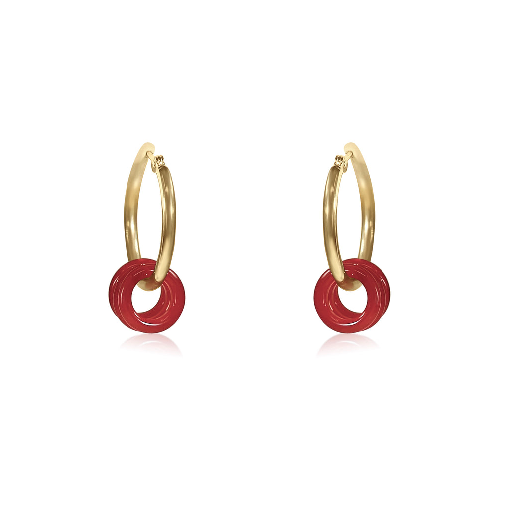 Carnelian Hoops