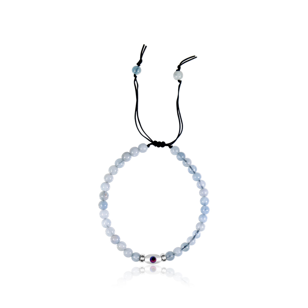 Aquamarine Evil-Eye Bracelet