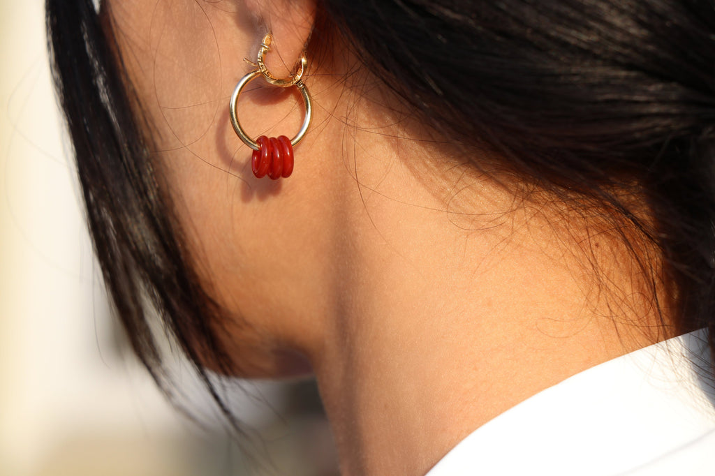 Carnelian Hoops