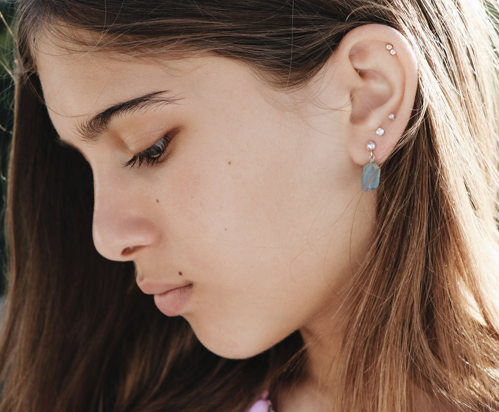 Blue Cocoon Earrings