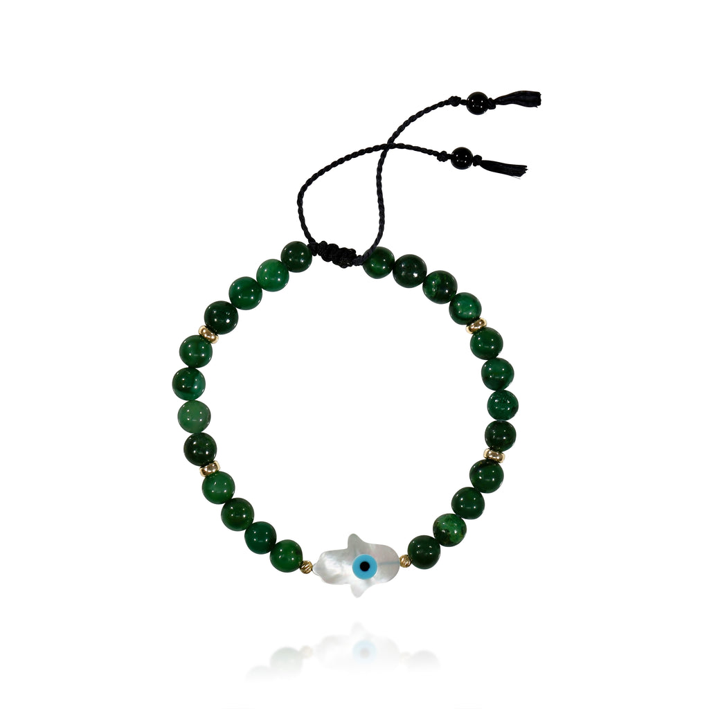 Jade Hamsa Bracelet