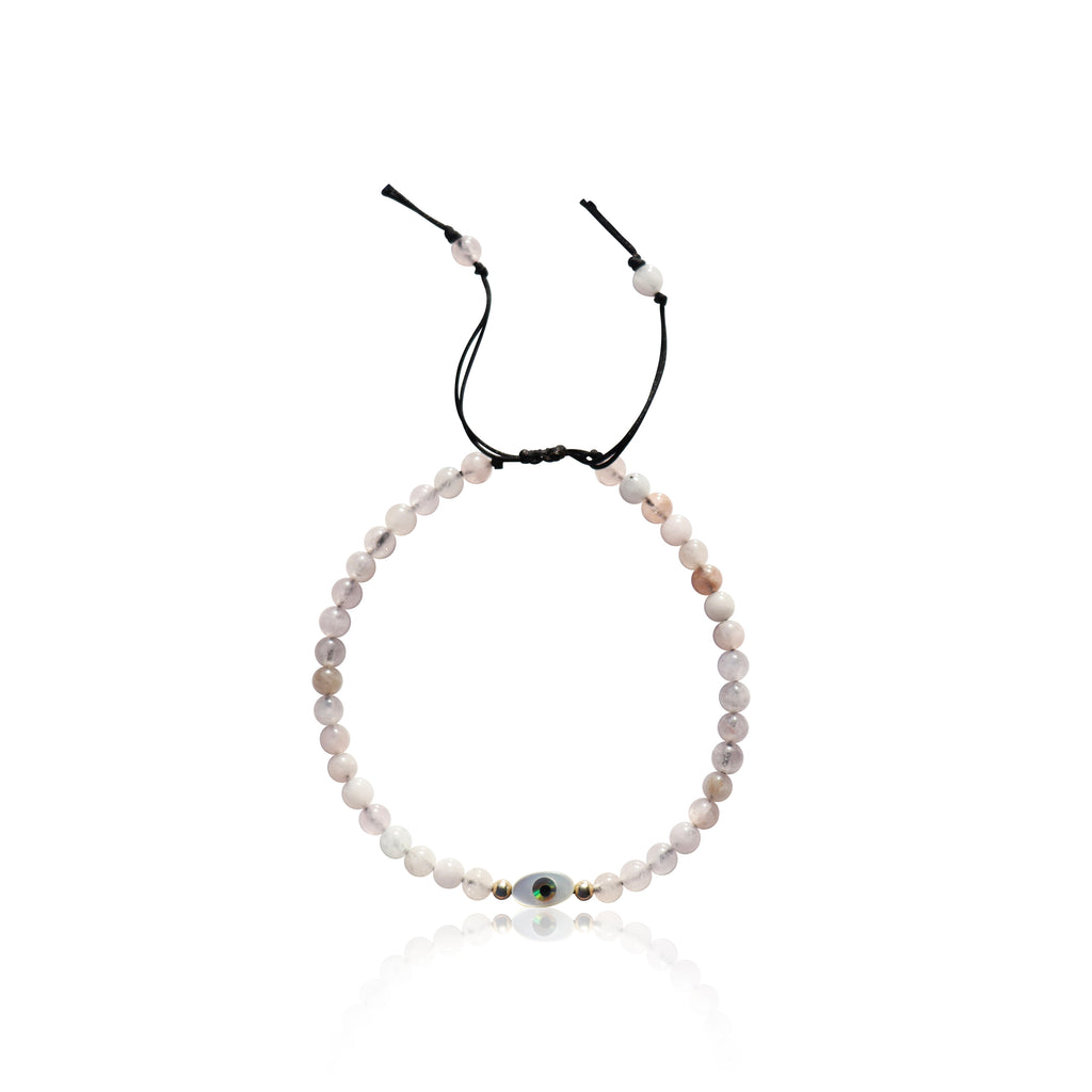 14K Morganite Evil-Eye Bracelet