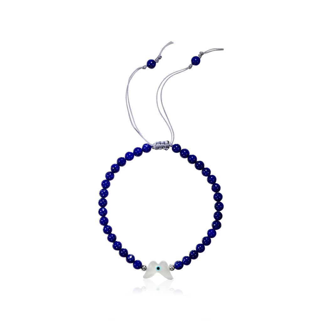 Butterfly Evil Eye Bracelet - Lapis